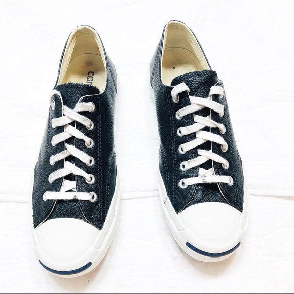 jack purcell black leather